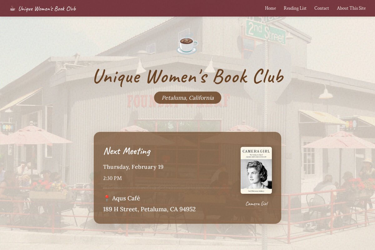 Homepage hero section